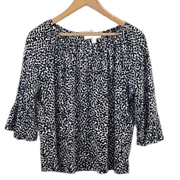 Michael Kors, Cheetah Print 3/4 Sleeve Blouse - Picture 1 of 7
